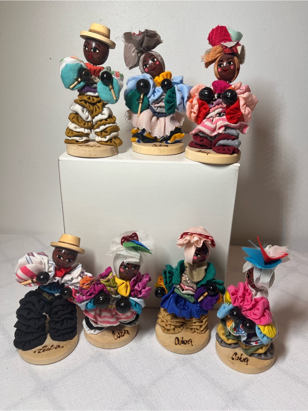 Vintage handcrafted Cuban souvenir folk art dolls
Rumba Dancers